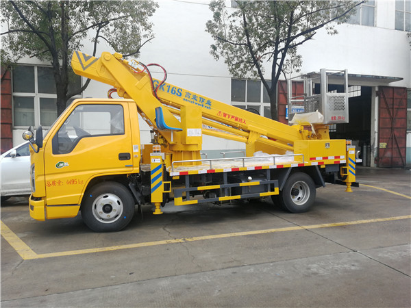 國六江鈴新款16米伸縮臂高空作業(yè)車-藍牌高空作業(yè)車